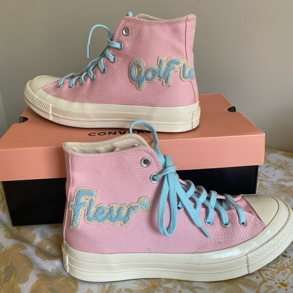 GOLF LE FLEUR CHUCK 70 ALMOND BLOSSOM/EGRET/BLUE GROW - WITH BOX, BAG, AND LACES - Picture 4 of 8